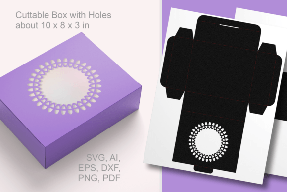 Decorative Round Frame Window Favor Box: A 3D SVG for Stylish Gift Box Design in Content Publishing