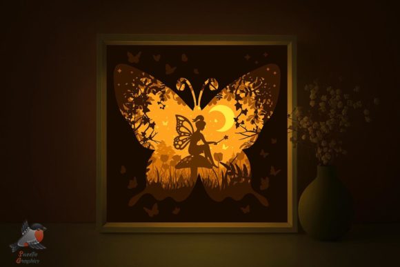 Fairy Shadow Box SVG Lightbox Template β 3D SVG Design for Cozy Creative Projects