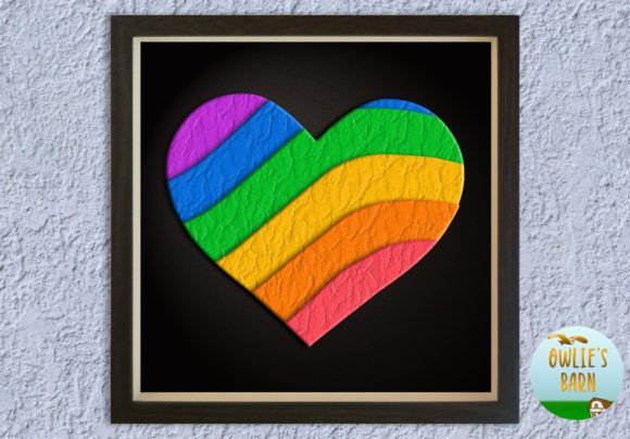 Layered Pride Heart: A 3D SVG Shadow Box for Bold Editorial Design