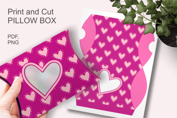 Magenta Valentine Window Pillow Box 3D SVG Review