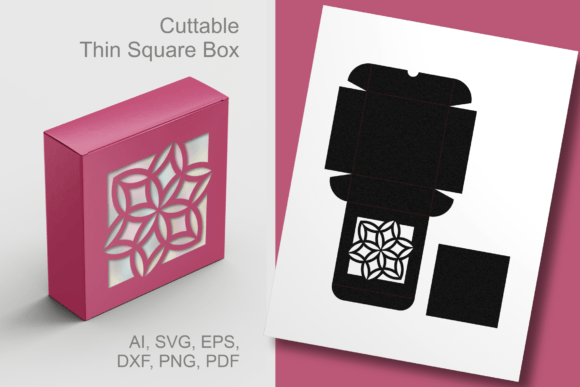 Mandala N Square Window Square Favor Box: A 3D SVG Design for Elegant Editorial Touches