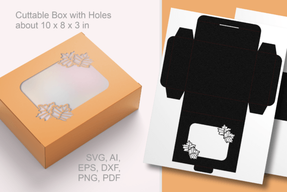 Maple Leaves Gift Box SVG: A 3D Design for Elegant Gift Packaging