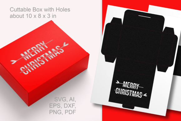 Merry Christmas Rectangular Gift Box SVG Review
