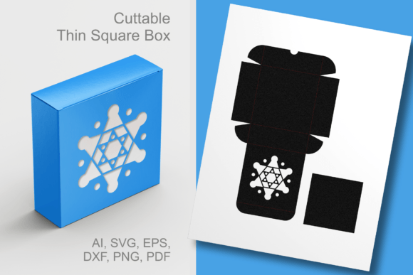 Six-pointed Star Window Square Gift Box 3D SVG Review