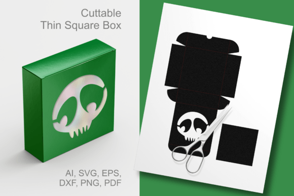 Skull Window Thin Square Gift Box SVG Review