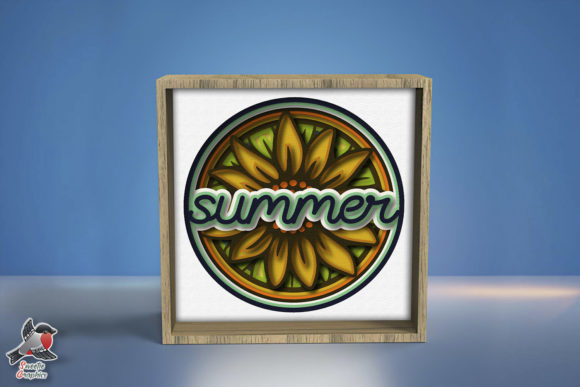 Summer Sunflower Shadow Box SVG Template: A 3D Design for Warmth & Editorial Appeal