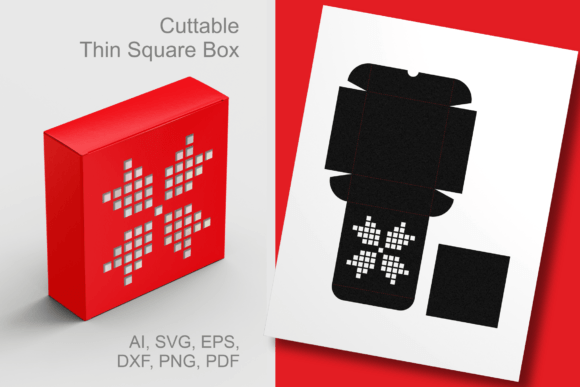 Ugly Sweater Ornament Square Favor Box: Festive 3D SVG Packaging for Seasonal Branding